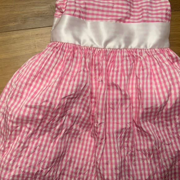 Janie and Jack Pink Gingham Dress With Bow - Picture 3 of 8